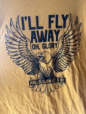 Rubbish Mustard Yellow Graphic Tee with black Eagle